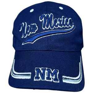 New Mexico NM Navy Blue Baseball Cap Embroidered Logo Adjustable Trucker Hat